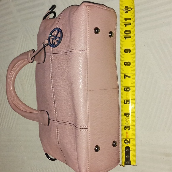 Pink Pastel MAKE ME ANY OFFER Leather Handbag with Katee Logo Charm Silvertone - Picture 14 of 14